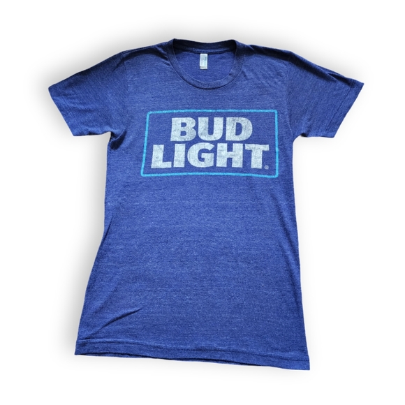 Blue/White Bud Light Tee, Unisex S - Picture 1 of 9